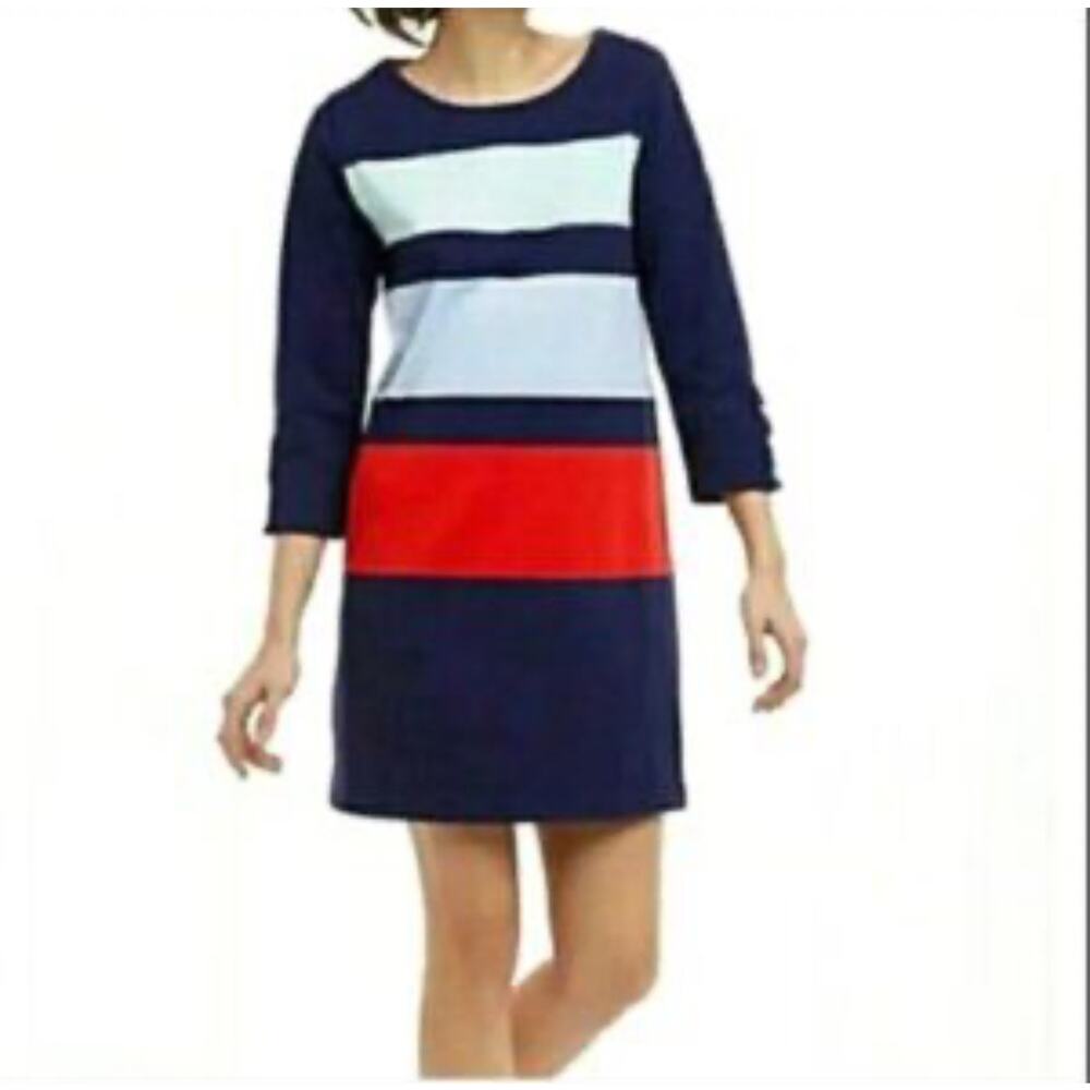 Anthropologie Allihop Mod Rugby Stripe Knit Dress, Size Small, KB324